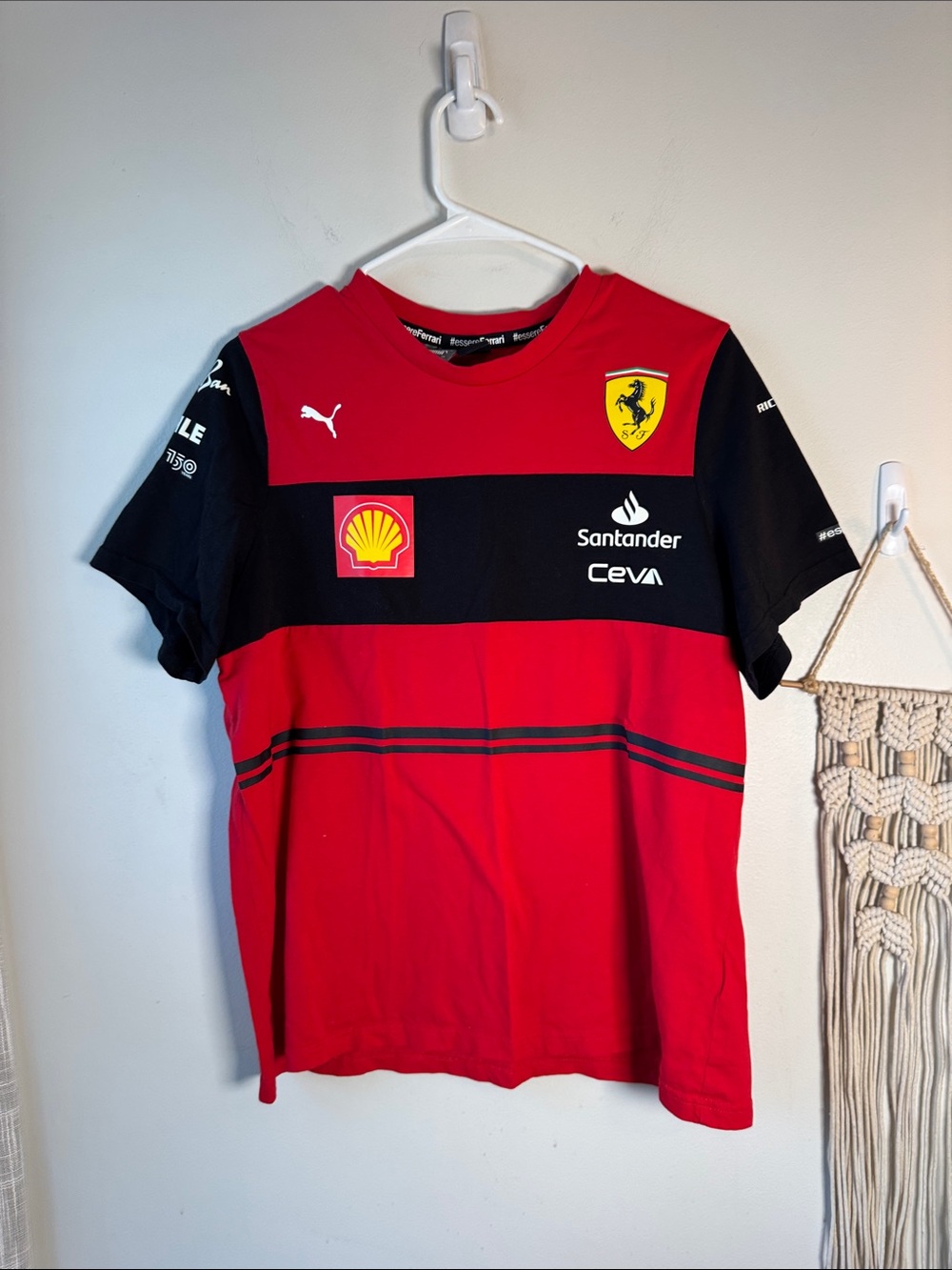 Like New Women's Ferrari Red & Black Team Racing Shirt XL